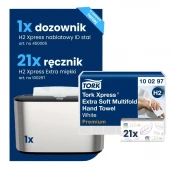 Starter Pack H2: Ręcznik 100297 + Dozownik Xpress 460005